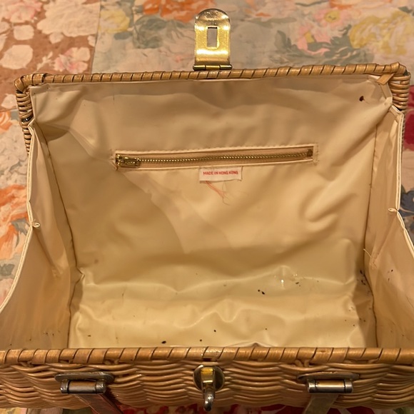 Vintage wicker handbag - Picture 2 of 4